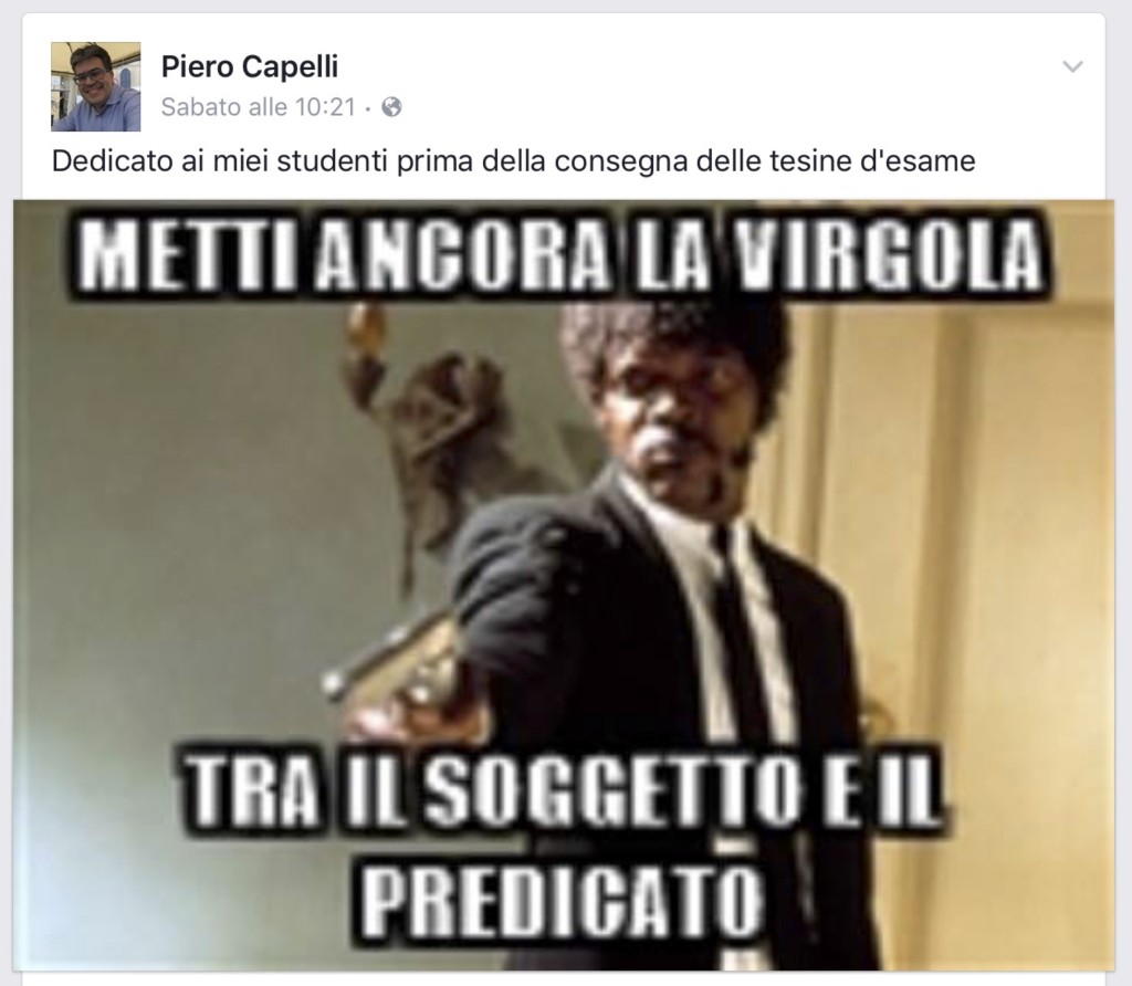 punteggiatura virgola sintassi soggetto predicato